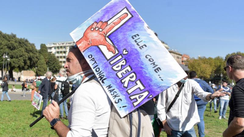 Protest in Rome Oct. 10, 2020 