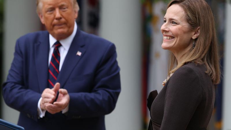 President Trump and Judge Amy Coney Barrett on September 26, 2020
