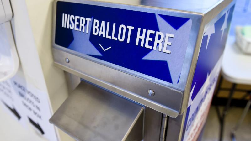 A mail-in ballot box in Reading, PA