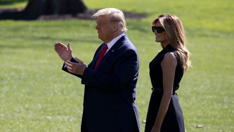 President Donald Trump and First Lady Melania Trump on October 22, 2020
