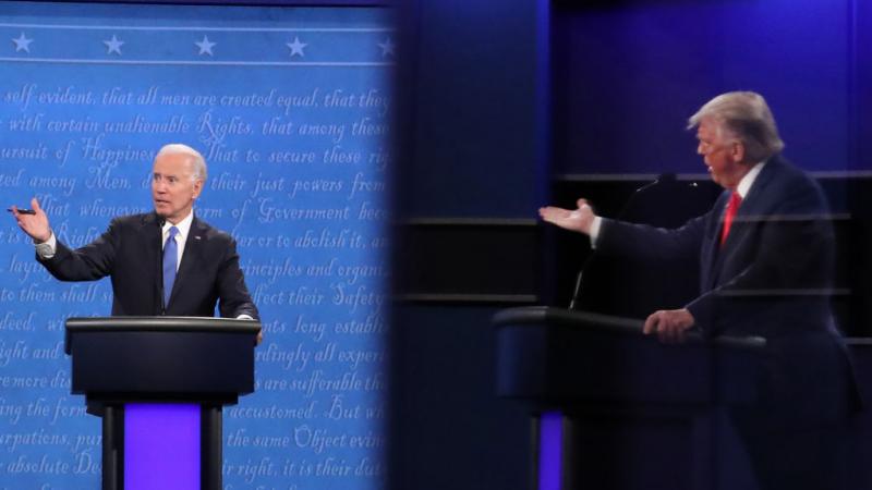 Biden and Trump at the final debate, Oct. 22