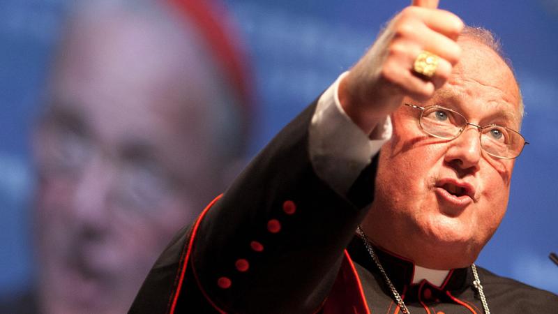 Archbishop of New York, Timothy Cardinal Dolan delivers the address at the States Dinner at the 130th Supreme Convention of the Knights of Columbus in Anaheim. CA. 