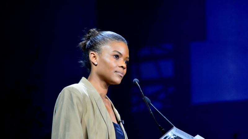 Candace Owens speaks at event in Paris in 2019