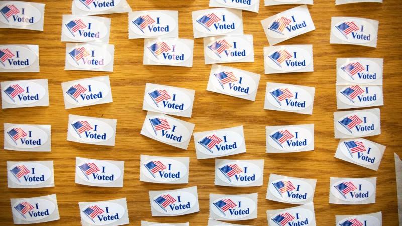 Stickers in North Carolina in March 2020