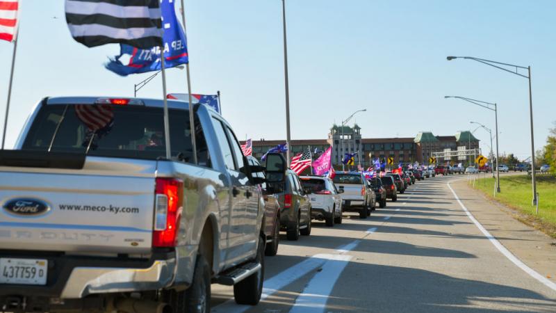 Trump Train caravan in Louisville, Kentucky