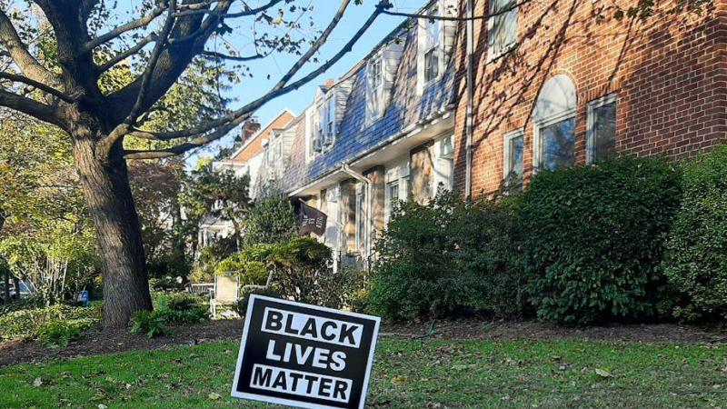 A Black Lives Matter sign in Washington, D.C.