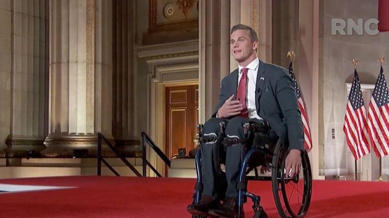 Screenshot of Madison Cawthorn from RNC lifestream of 2020 Republican National Convention