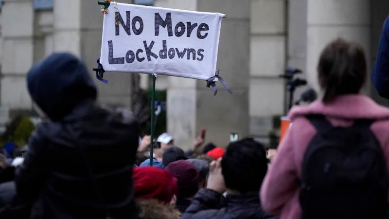 Anti-lockdown protests in Birmingham, England, Oct. 31
