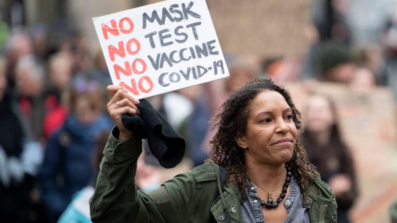 Anti-lockdown protesters in Bristol, Nov. 14