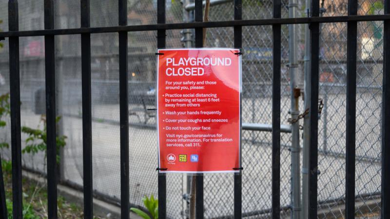 A shuttered playground in New York City, May 2020