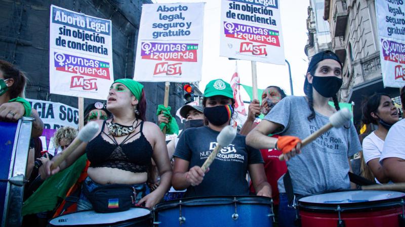 Pro-abortion protest in Buenos Aires Dec.10