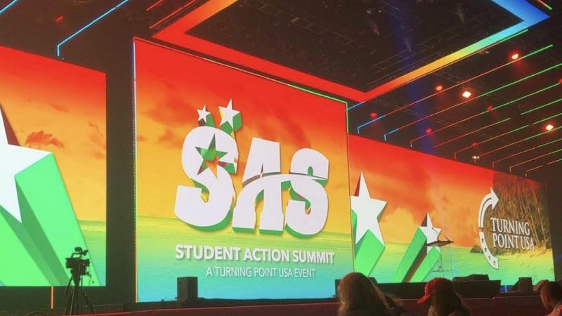The Student Action Summit stage in West Palm Beach, Fla.