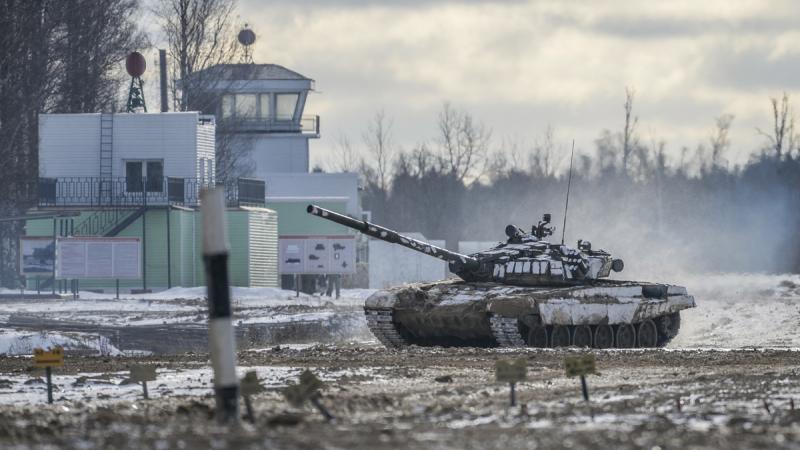 Russian tank in the Western Military District