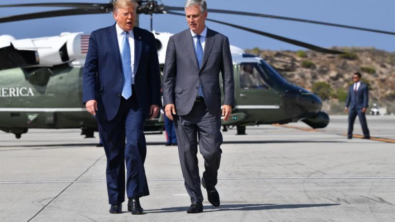 Trump with National Security Adviser O'Brien