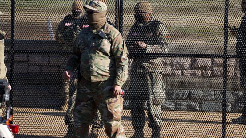 National Guards as Capitol building area fenced on Jan 7, 2020