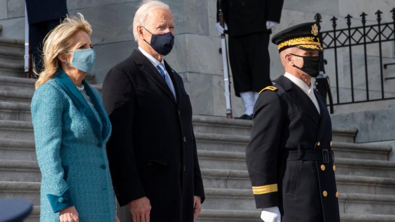 Joe and Jill Biden at U.S. Capitol for inauguration ceremony