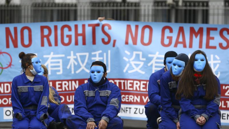 China's oppression policies against Uyghurs protested in Berlin