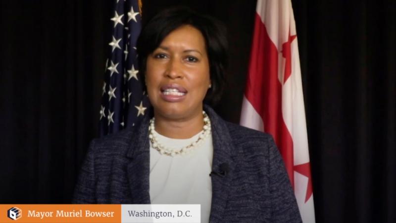 Screengrab showing DC Mayor Muriel Bowser in Nov. 2020