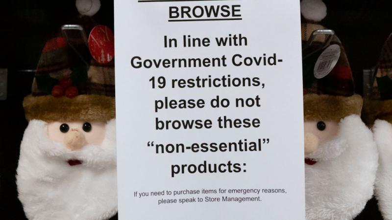 Outlawed shopping items, Wales, U.K. Dec. 2020