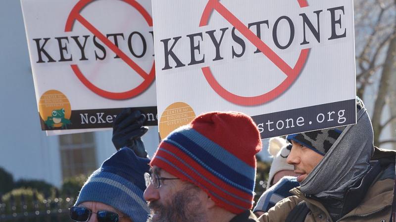 Protesting the Keystone XL pipeline