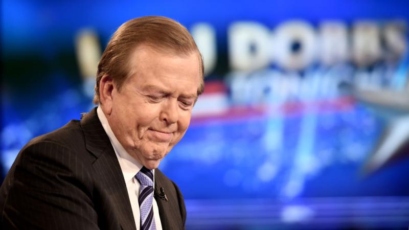 Lou Dobbs on set
