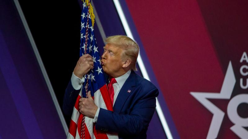 President Trump at CPAC in February 2020