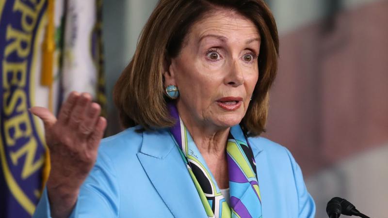 Nancy Pelosi at a 2018 press conference in which she implied support for 'uprisings'