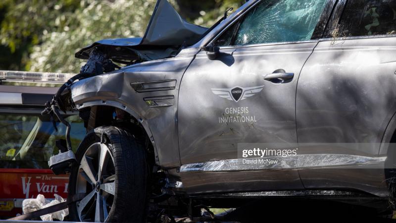 Tiger Woods' crashed vehicle