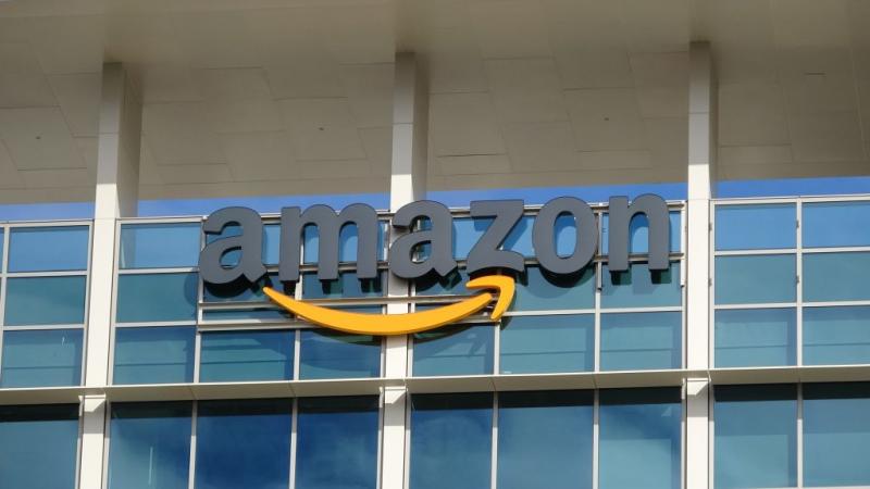 Amazon sign in Sunnyvale, California in 2018