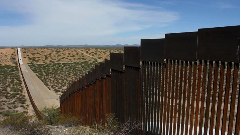 Wall on U.S.-Mexico border seen from Chihuahua State in Mexico in 2019