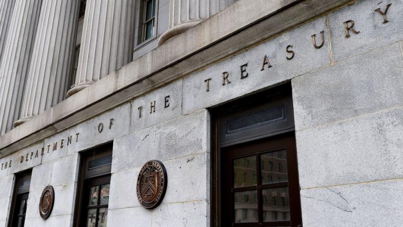 Treasury Department building on March 27, 2020