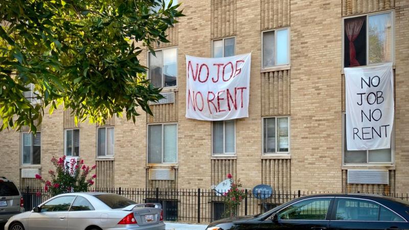 Anti-eviction protests in Washington, D.C., Aug. 2020