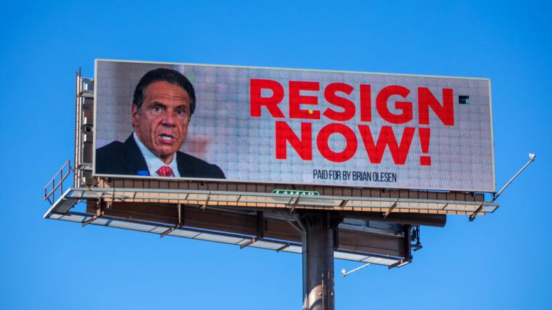 An anti-Cuomo billboard in Albany, N.Y., Mar. 02
