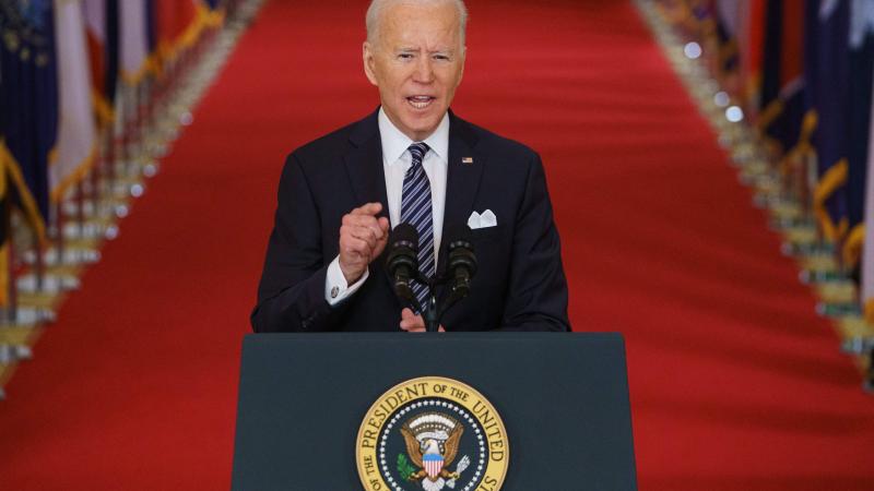 President Joe Biden addresses the Nation on the one year anniversary since the start of the COVID-19 Pandemic from the White House.