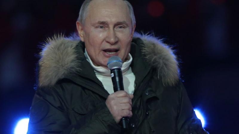 Russian president Vladimir Putin on March 18, 2021