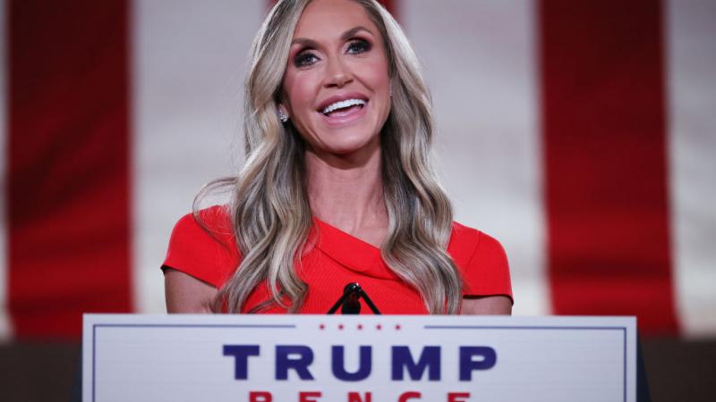 Lara Trump pre-recording her address for the 2020 Republican National Convention
