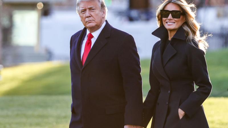 Then-President Trump and First Lady Melania Trump in December 2020
