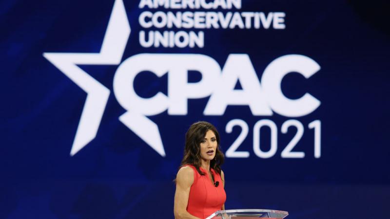 South Dakota Gov. Kristi Noem on Feb. 27, 2021