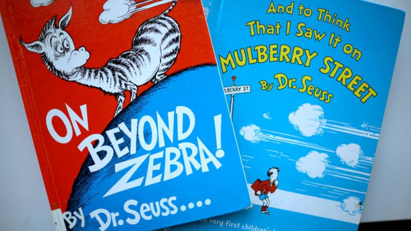 Dr. Seuss books offered on loan at library in Chicago, Illinois on March 2, 2021