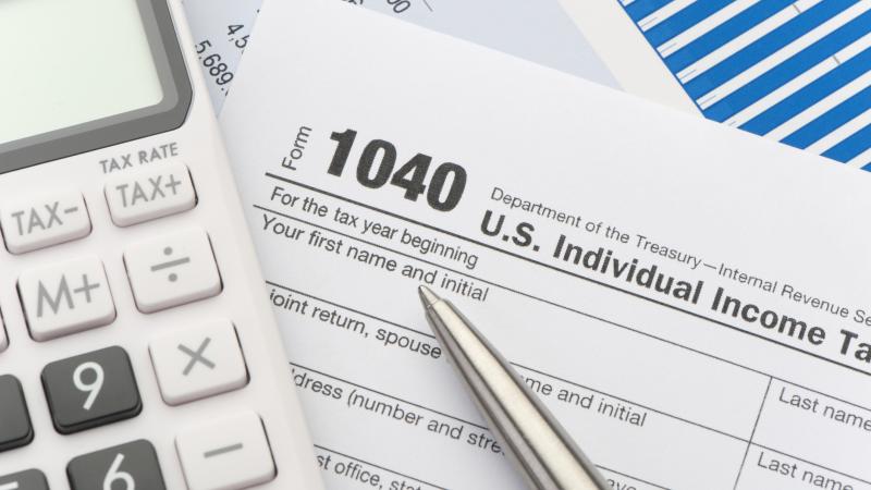 A 1040 tax form
