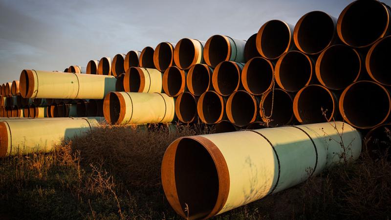 Unused pipe in North Dakota in 2014