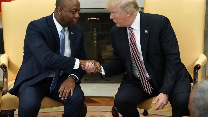 President Trump and Sen. Tim Scott in 2018