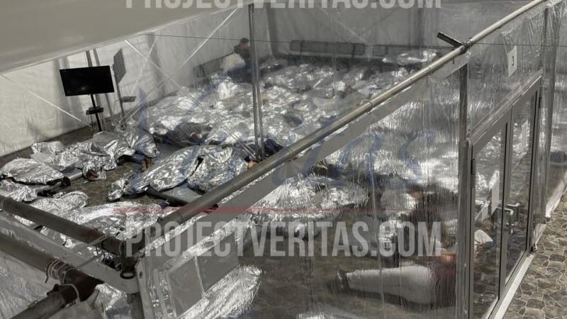 Migrants at facility in Donna, Texas