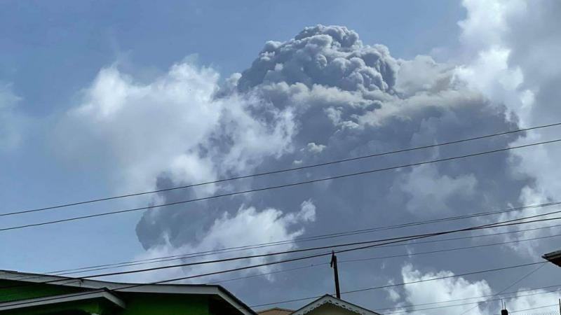 St. Vincent volcano on April 9