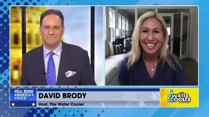 Rep. Marjorie Taylor Greene (R-G.A.) and David Brody