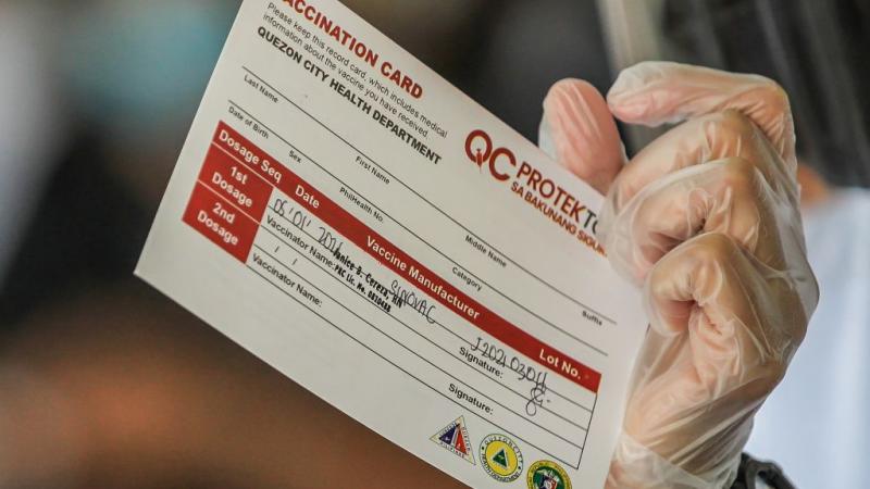 Vaccine card.
