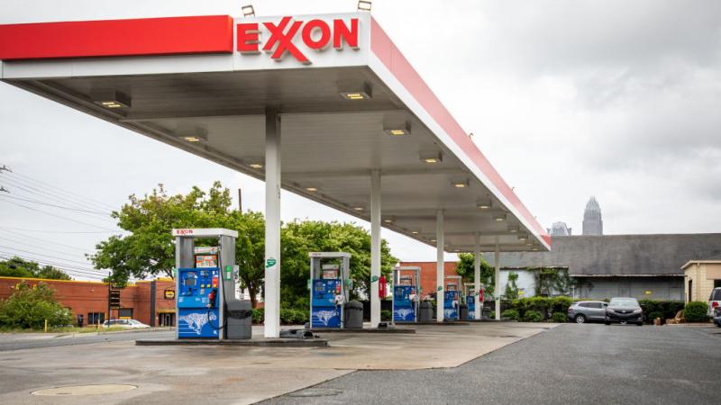Exxon gas station.