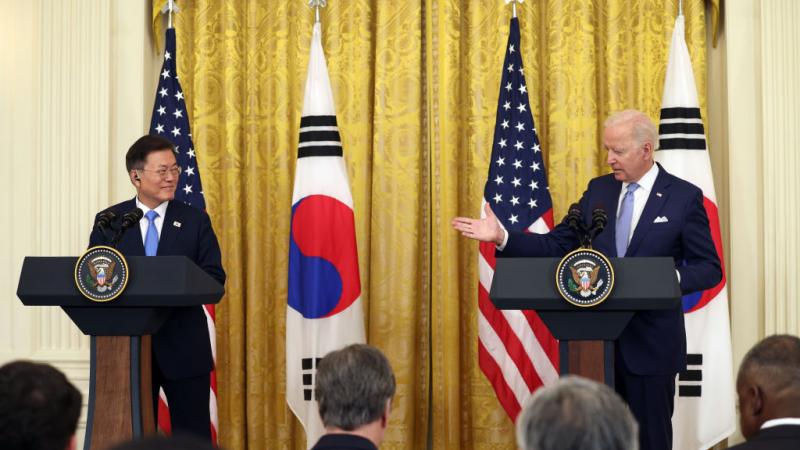 Presidents Biden and Moon at Friday press conference