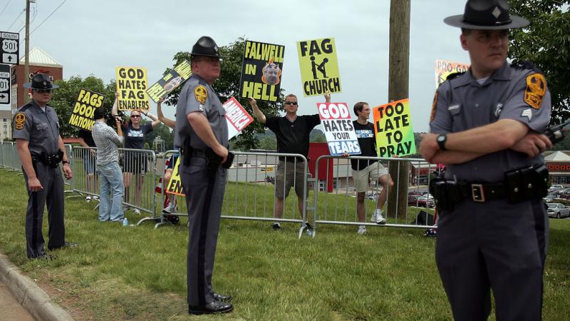 Professor Tim Boudreau twice invited Westboro Baptist Church to address students