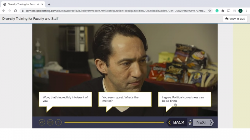 University of Oklahoma mandatory diversity training for faculty and staff